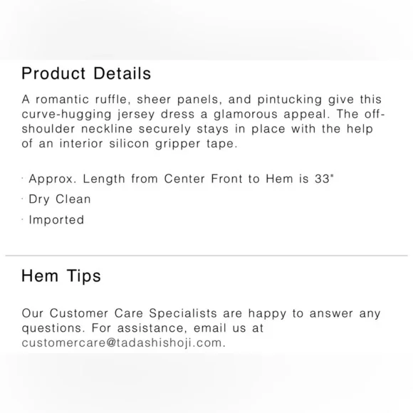 NWT $319 Tadashi Shoji Tabora Off The Shoulder Little Black Dress Size Medium - Picture 4 of 15